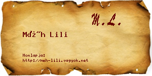 Méh Lili névjegykártya