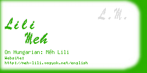 lili meh business card